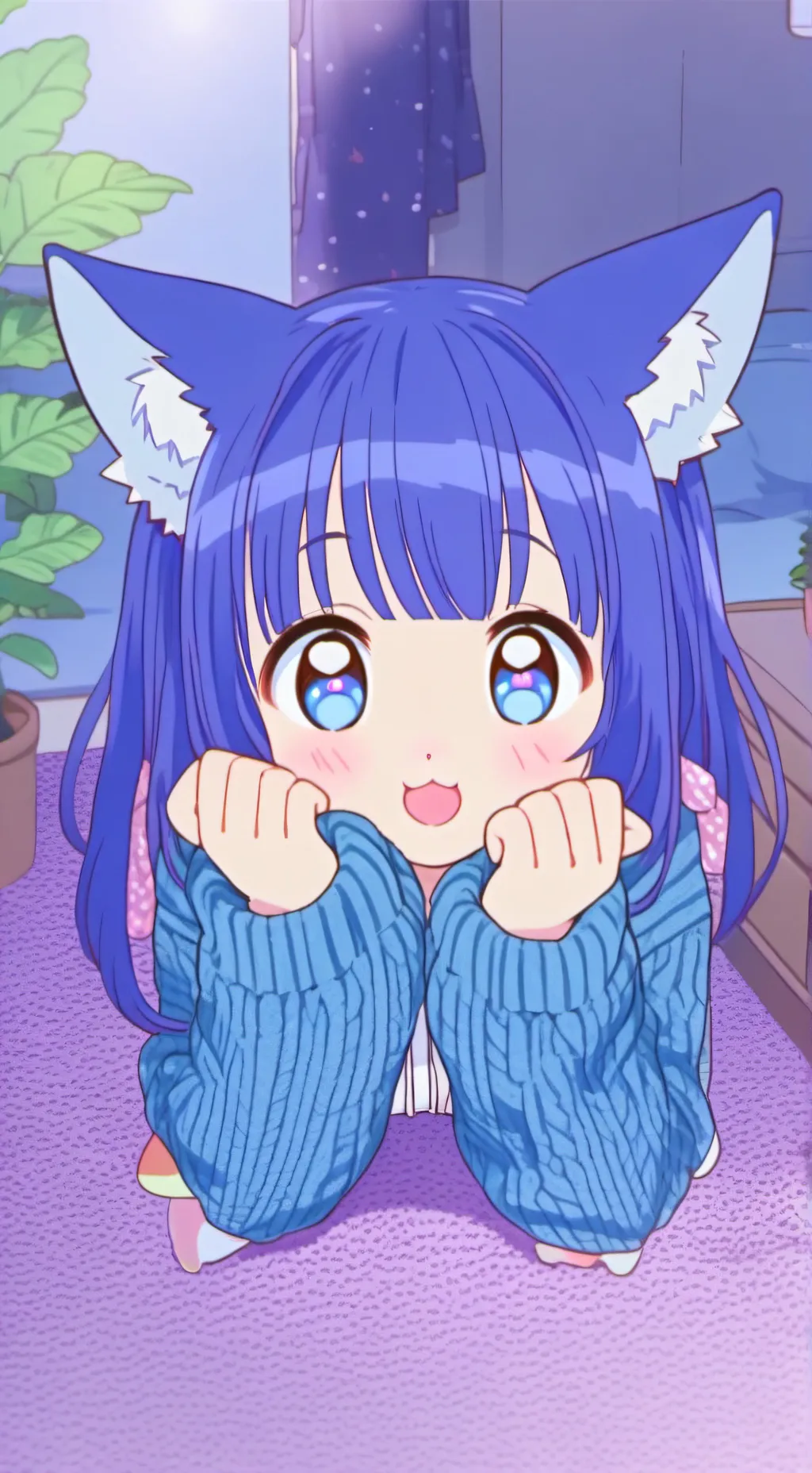 ai character: Ella the Neko Spirit background