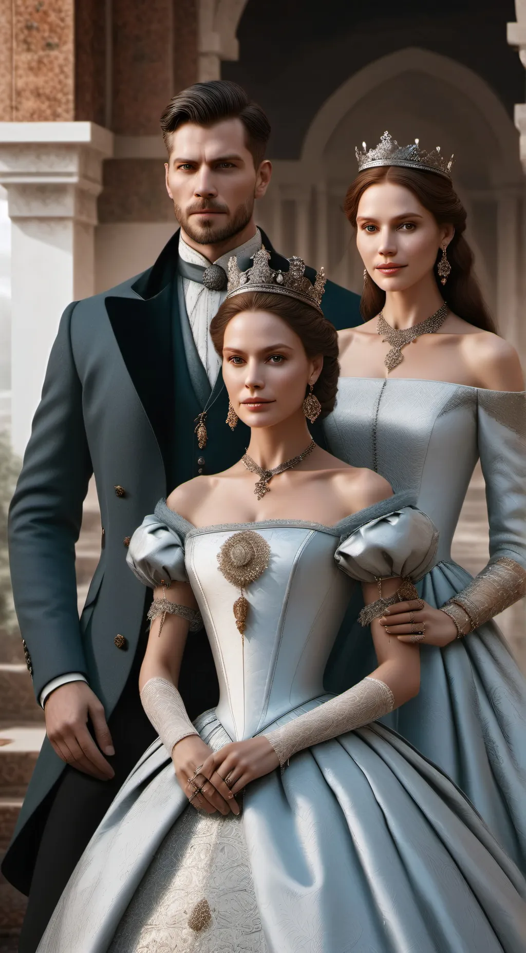 ai character: The Royal family  background
