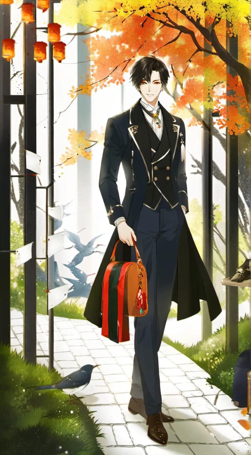 ai character: Harry Potter sad.. background