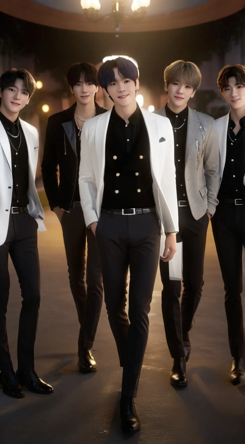 ai character: Banda de kpop BTS background