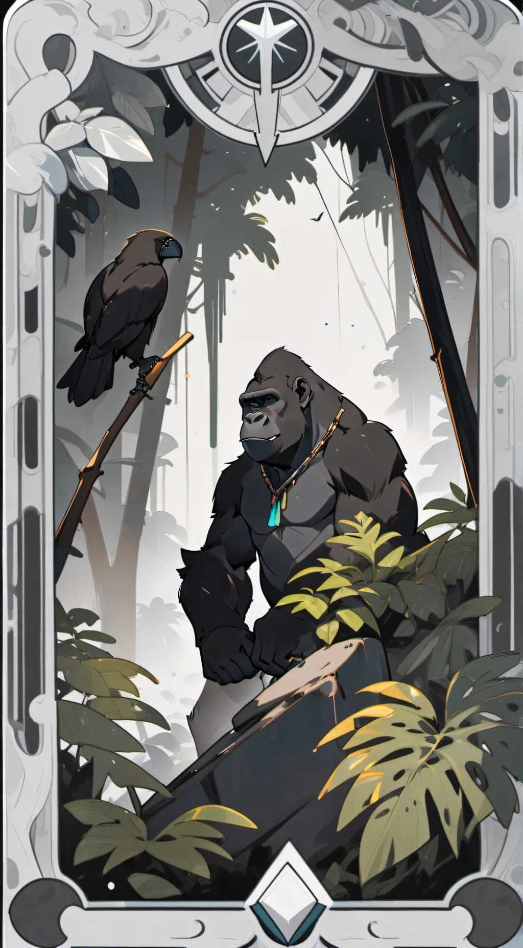 ai character: Mha gorrila tag background