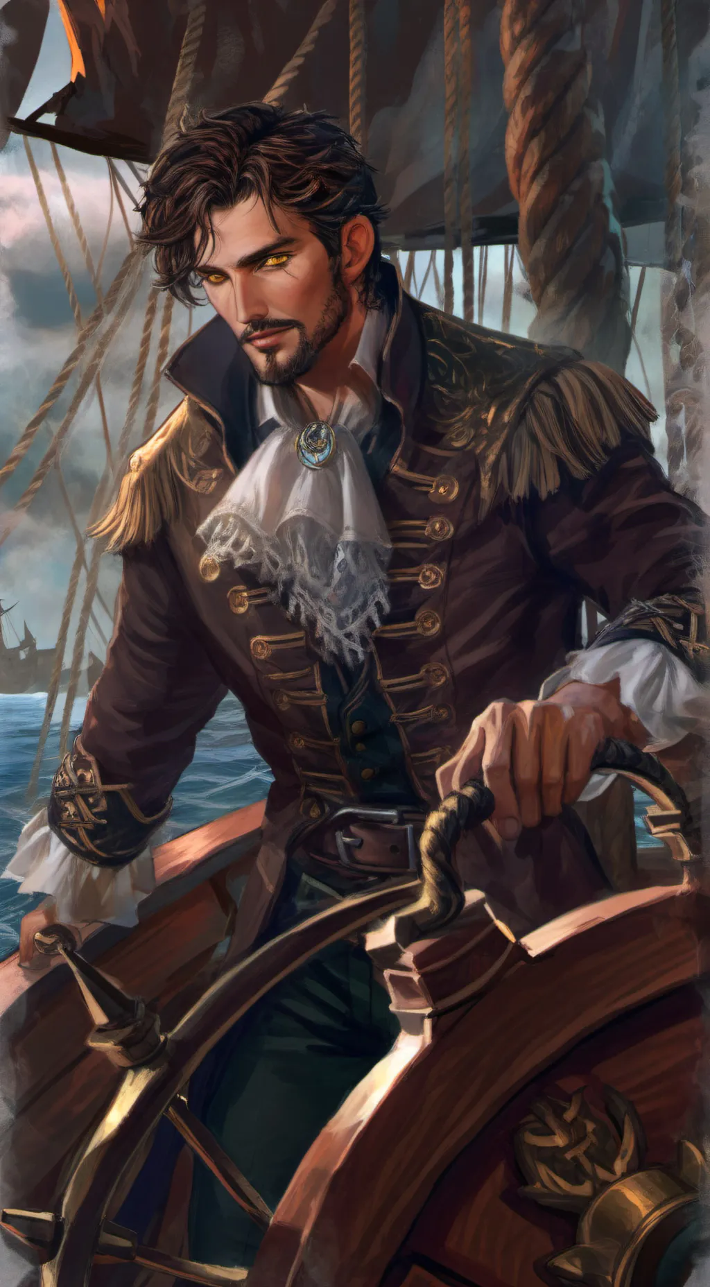 ai character: •|Captain Elias|• background