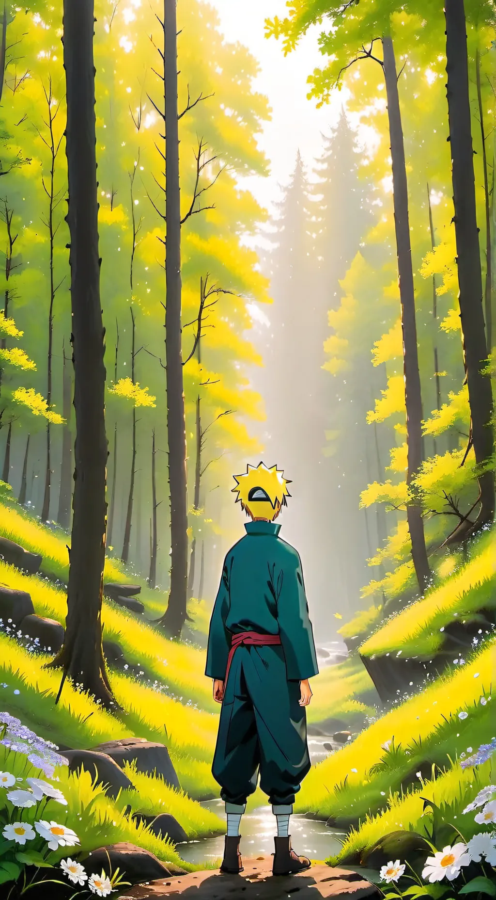 ai character: Naruto stranded background