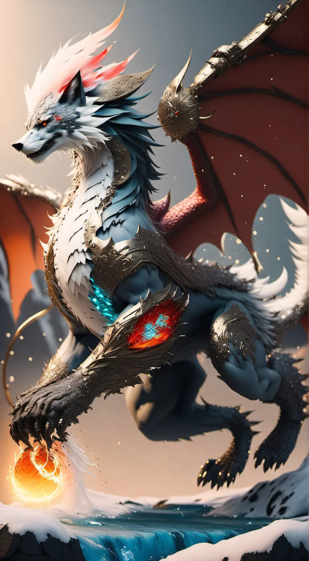 ai character: Wolf+MHA background