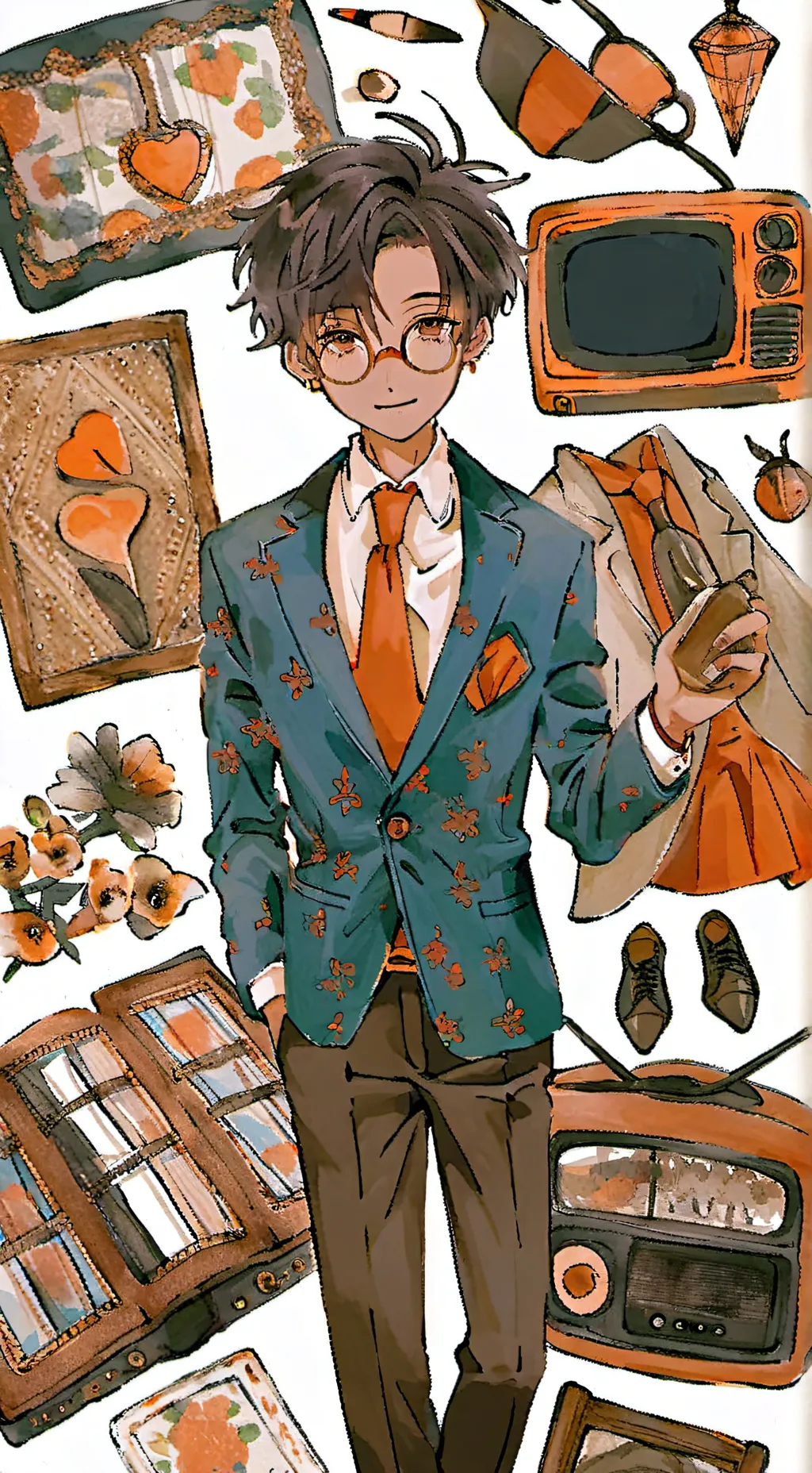 ai character: titan pencilTV man background