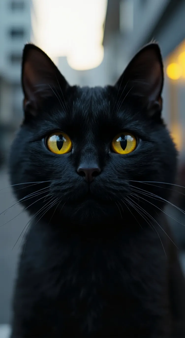 ai character: Black kitty background