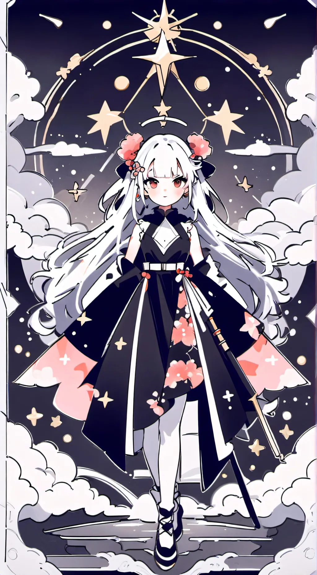 ai character: focous lay background