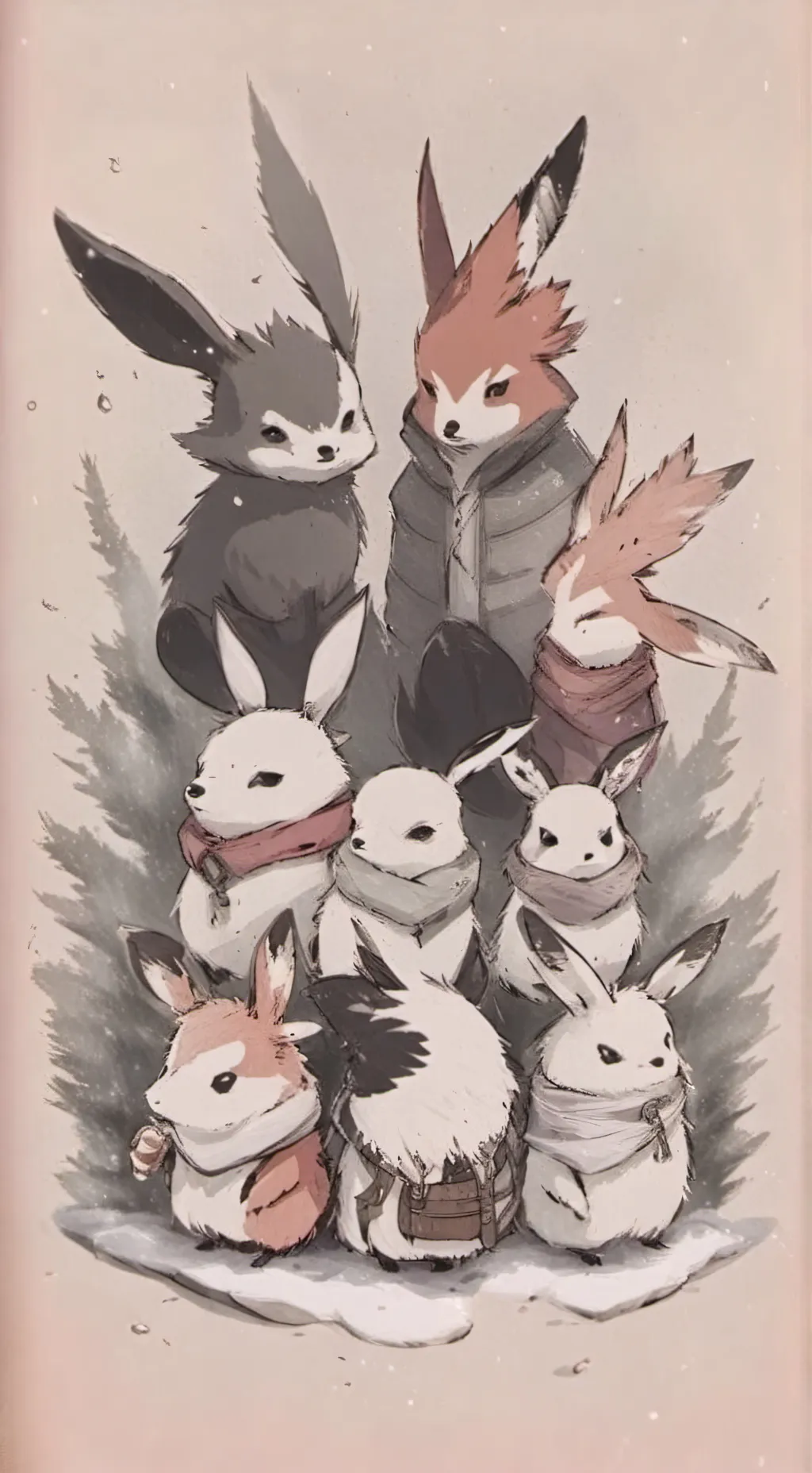 ai character: homeless eevees background