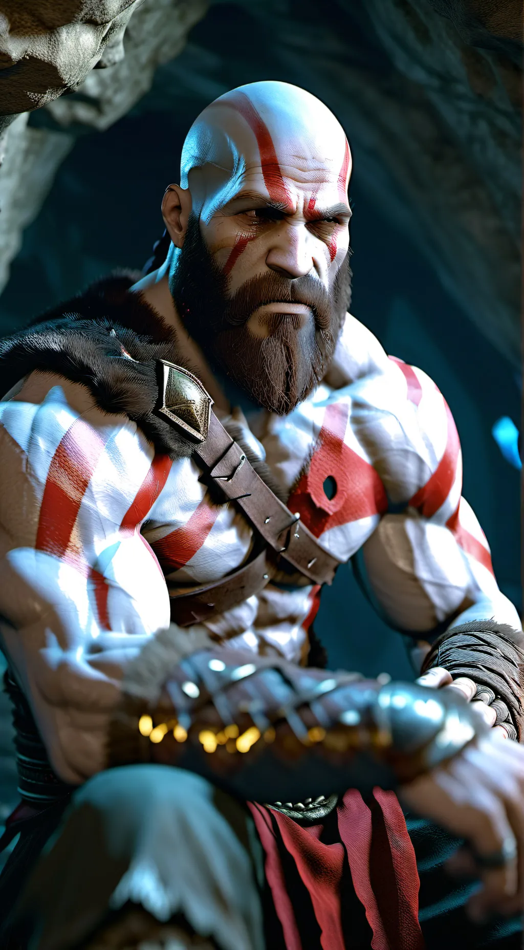 ai character: Kratos  background