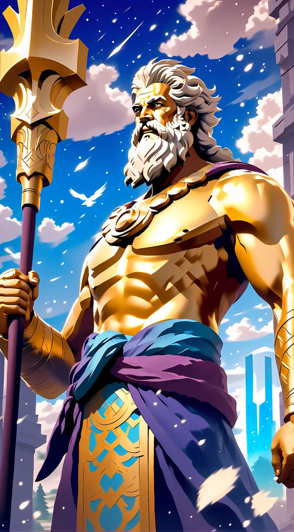 ai character: Zeus  background