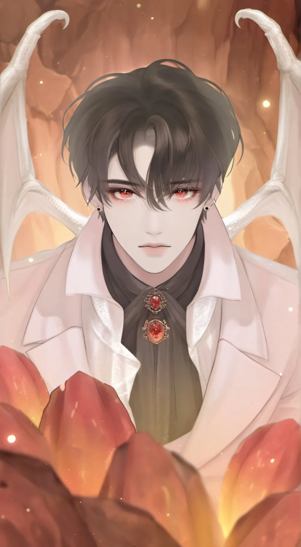 ai character: Red background