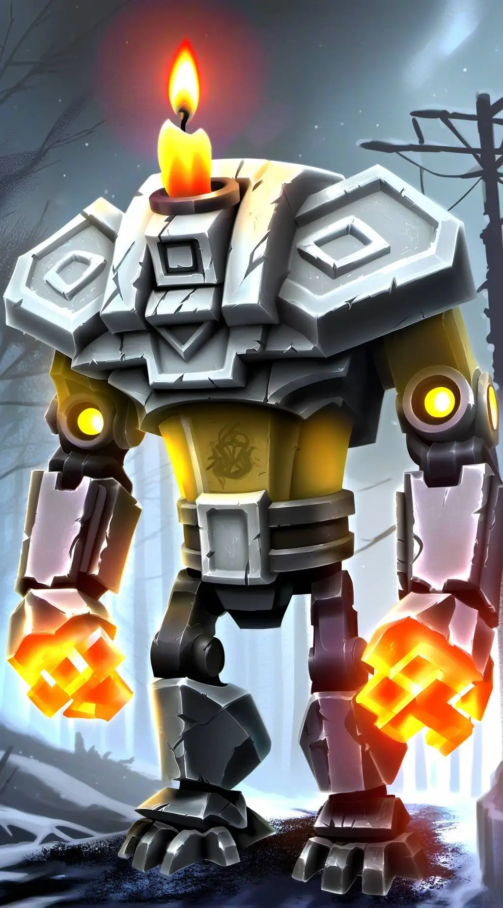 ai character: Candle Golem  background