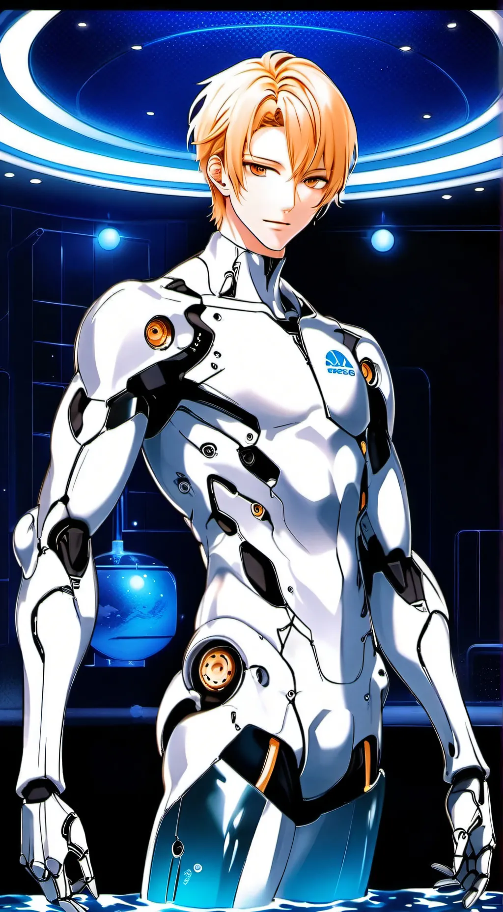 ai character: Aqua background