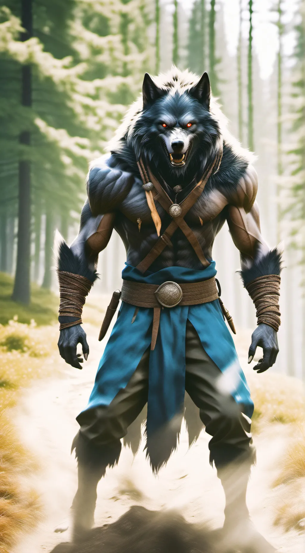 ai character: Wolfy background