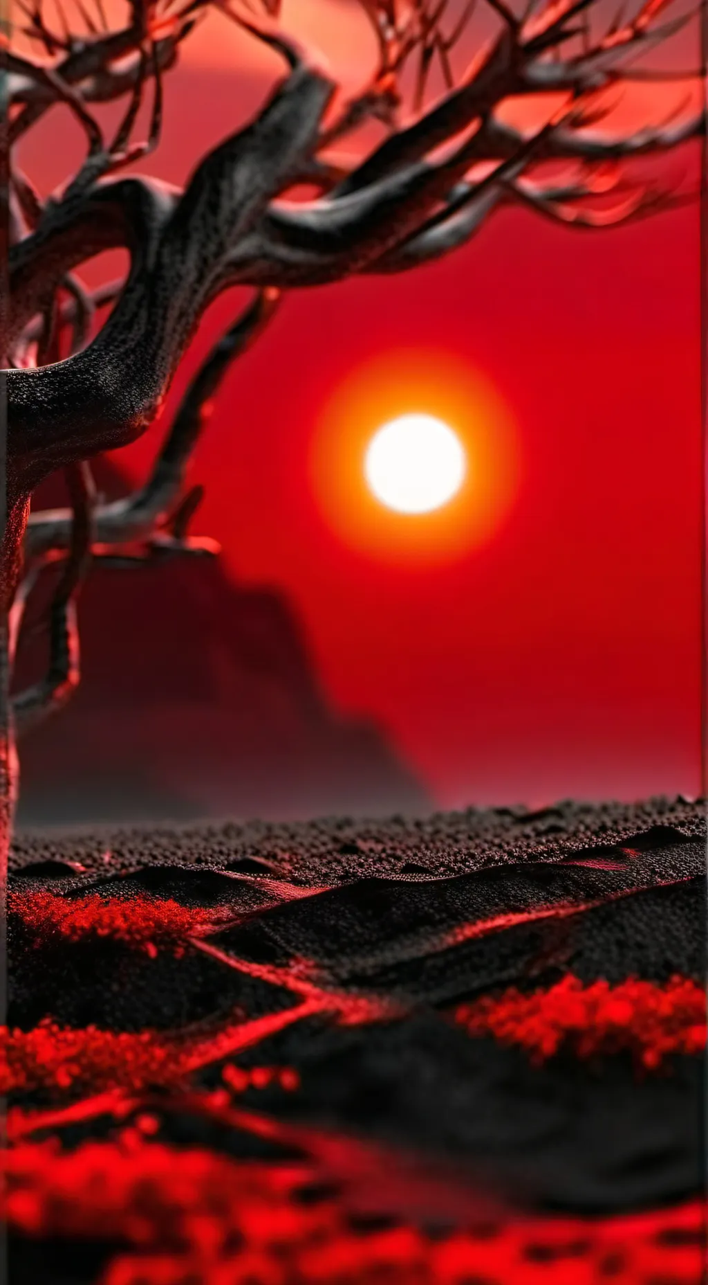 ai character: Luna roja background