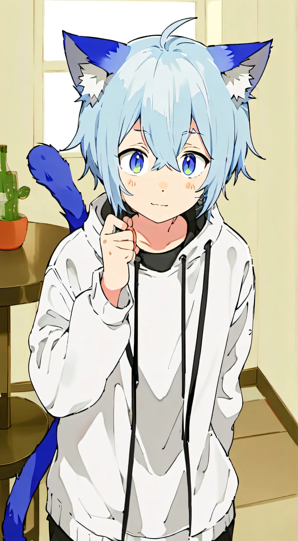 ai character: Bluey the Curious Spirit background