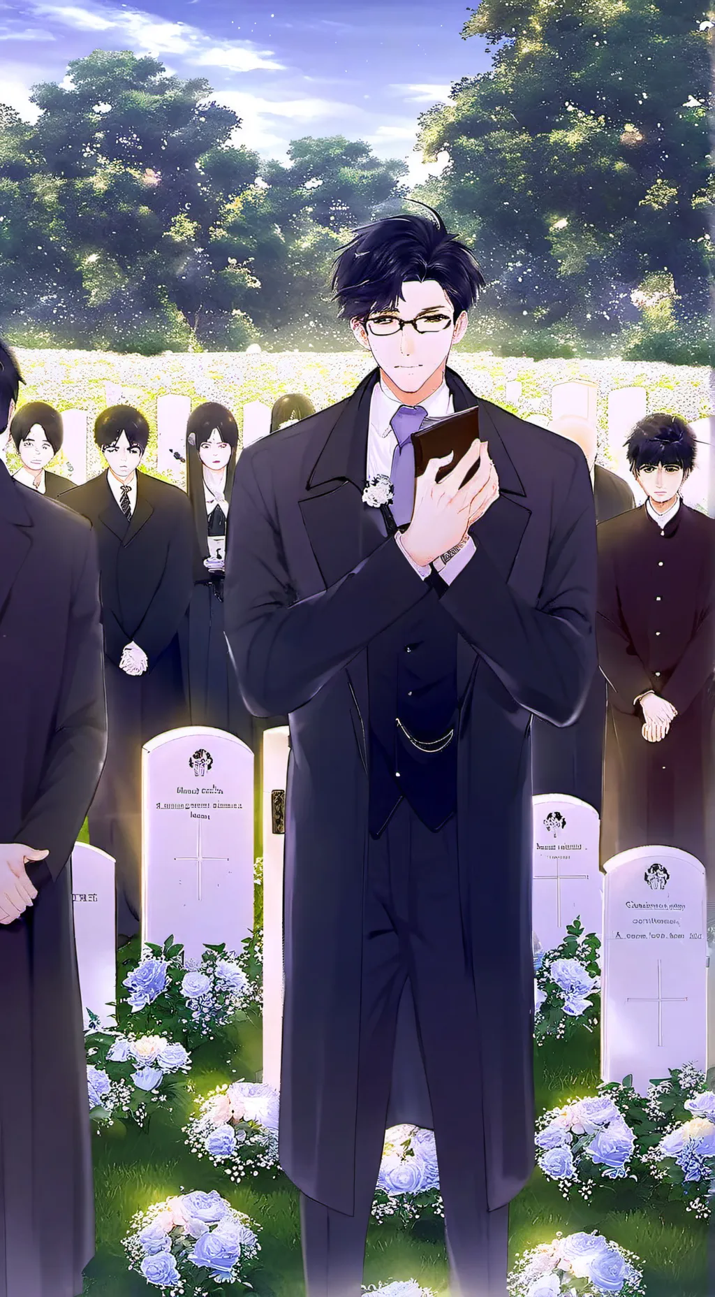 ai character: mha funeral p background