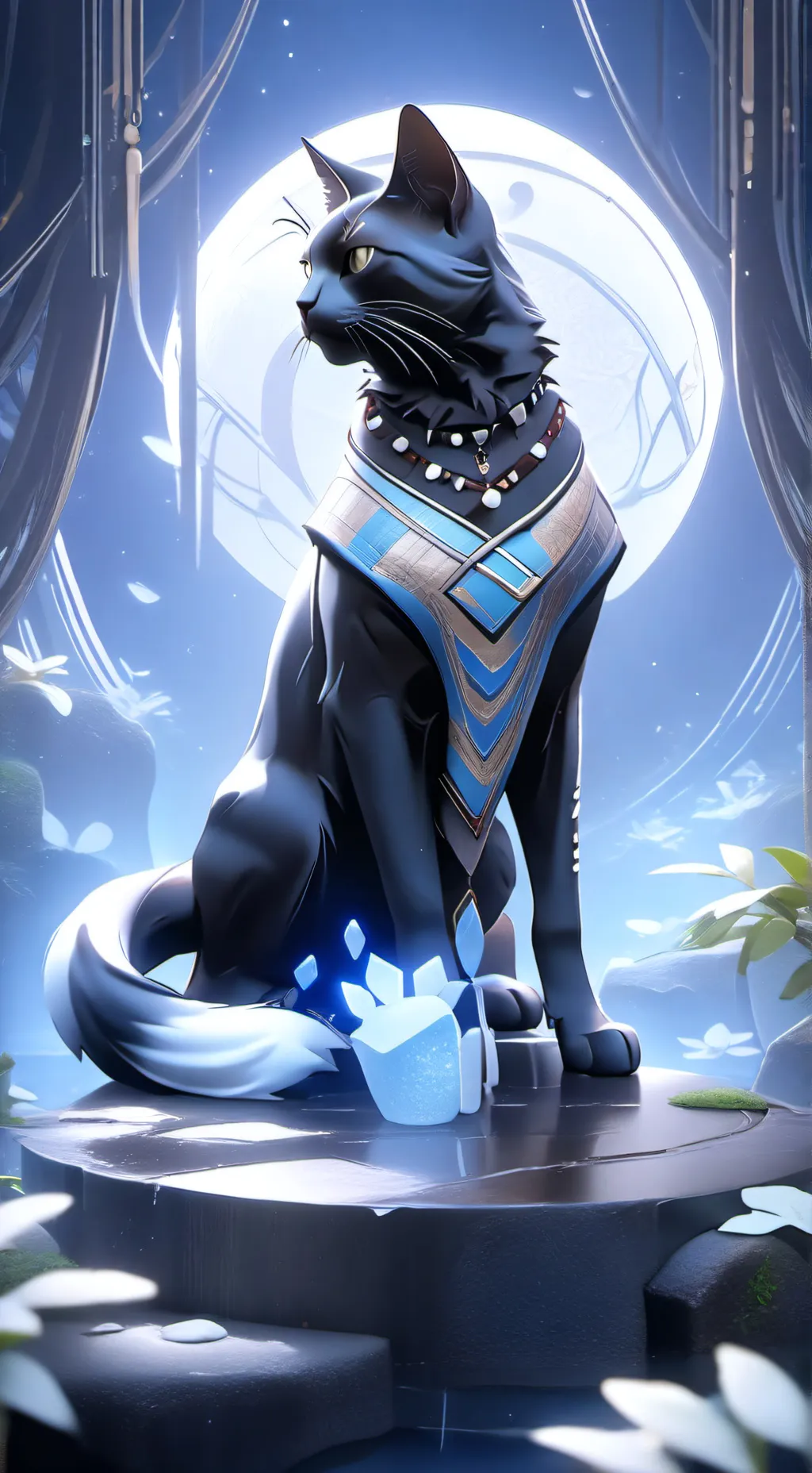 ai character: gato egipcio background