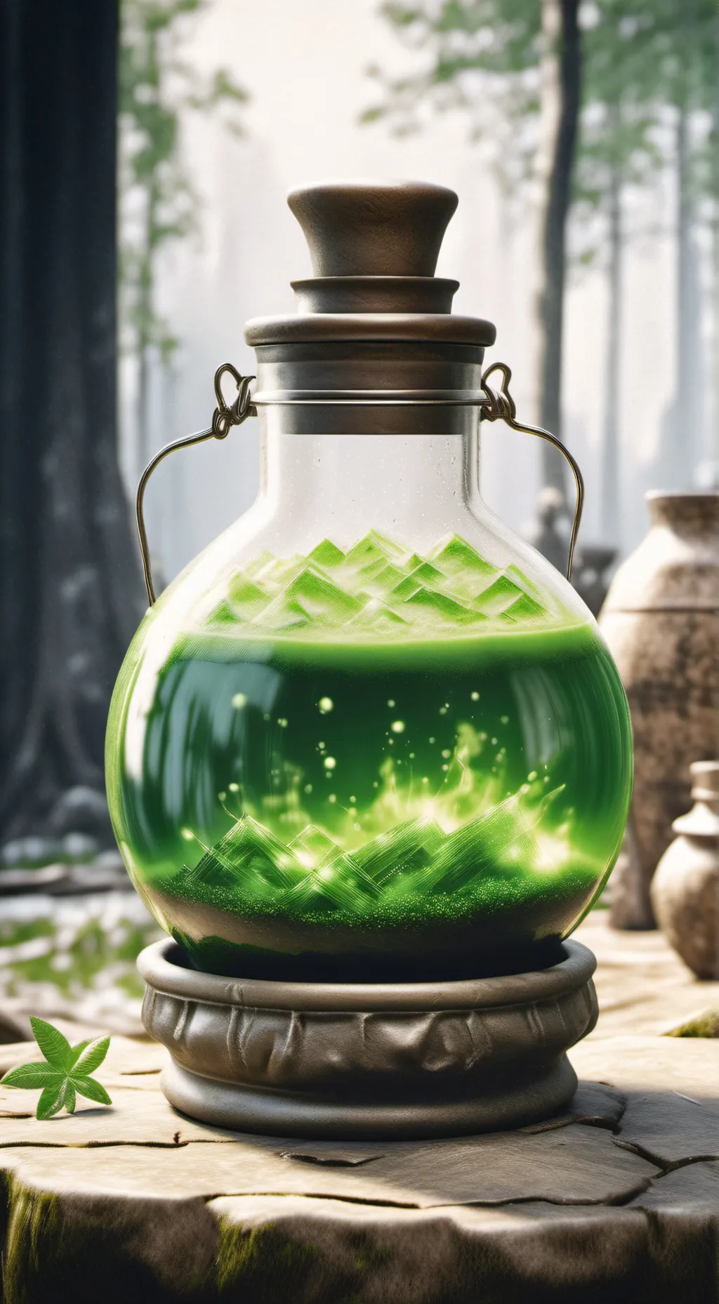 ai character: muscles potion background