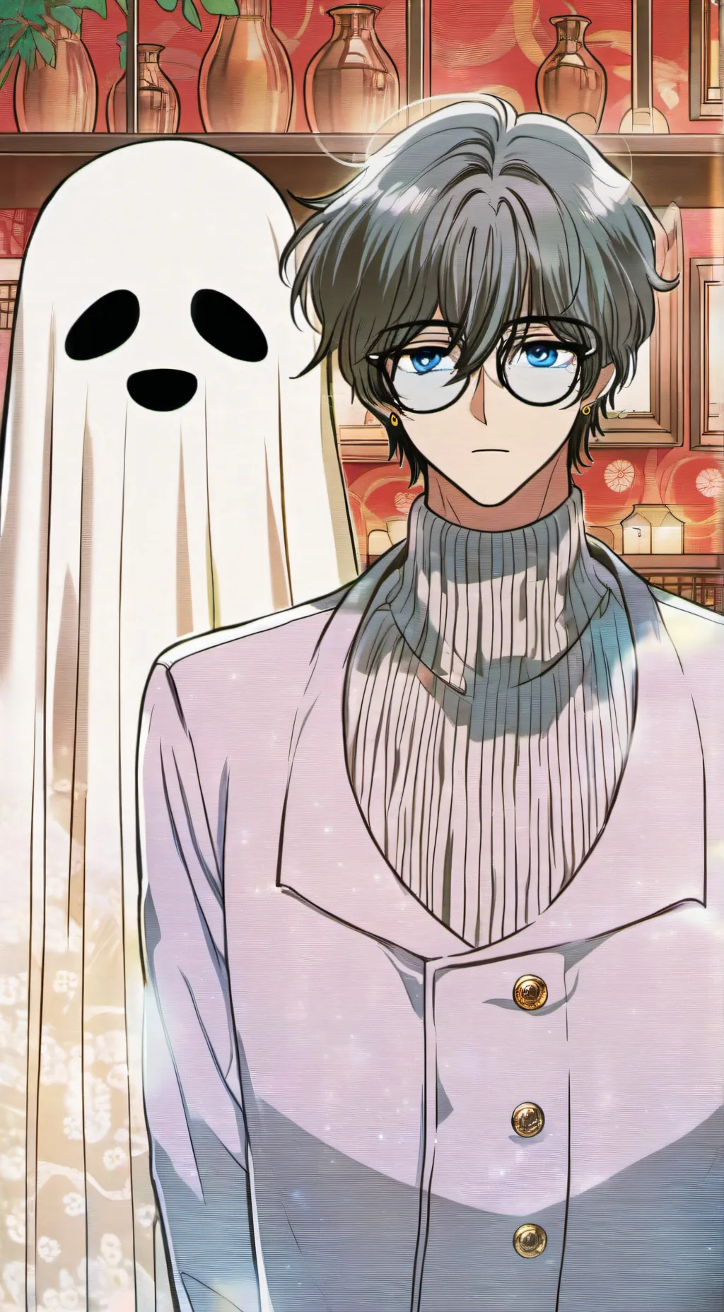 ai character: Mav (ghost) background