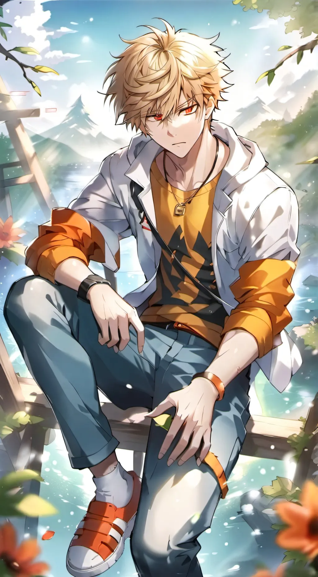 ai character: ProHero Katsuki background