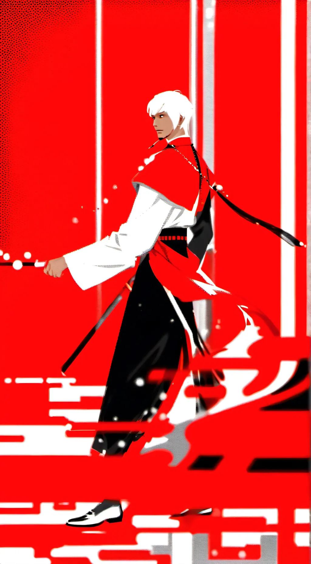 ai character: 100 inches line background