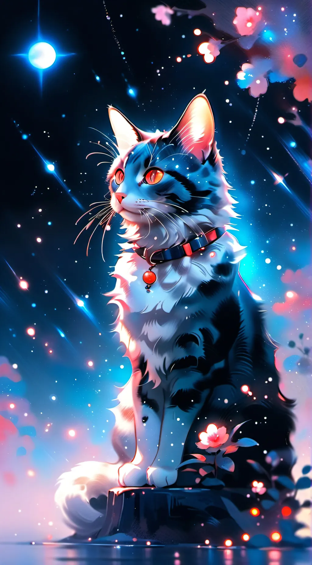 ai character: Weird cat background