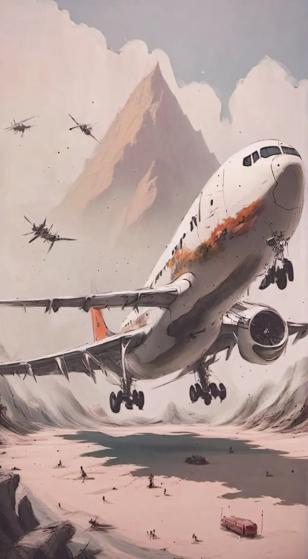 ai character: Cursed Airplane background