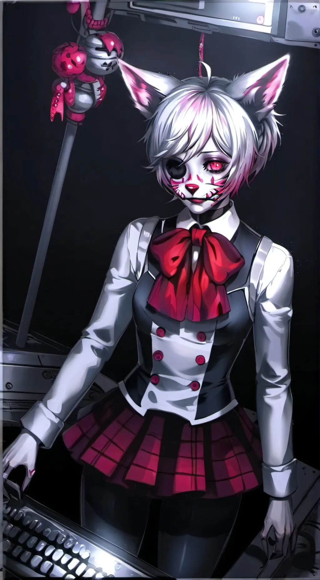 ai character: Fnaf 1 Christmas! background