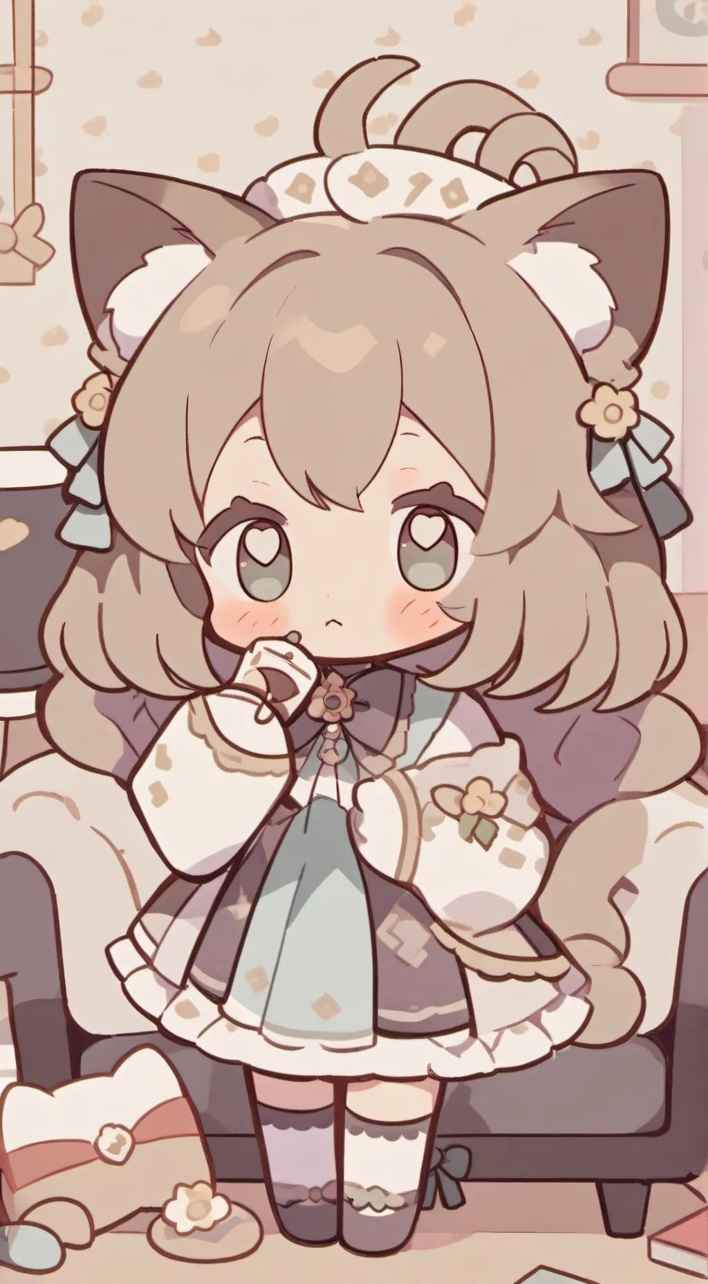 ai character: Gata bebe background