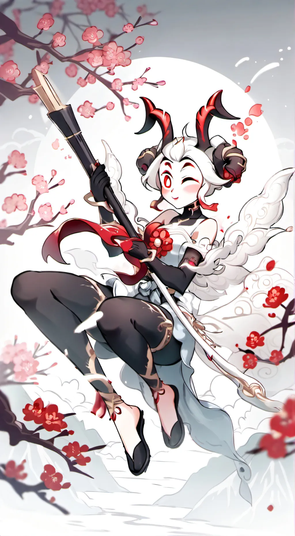 ai character: hh mistletoe  background