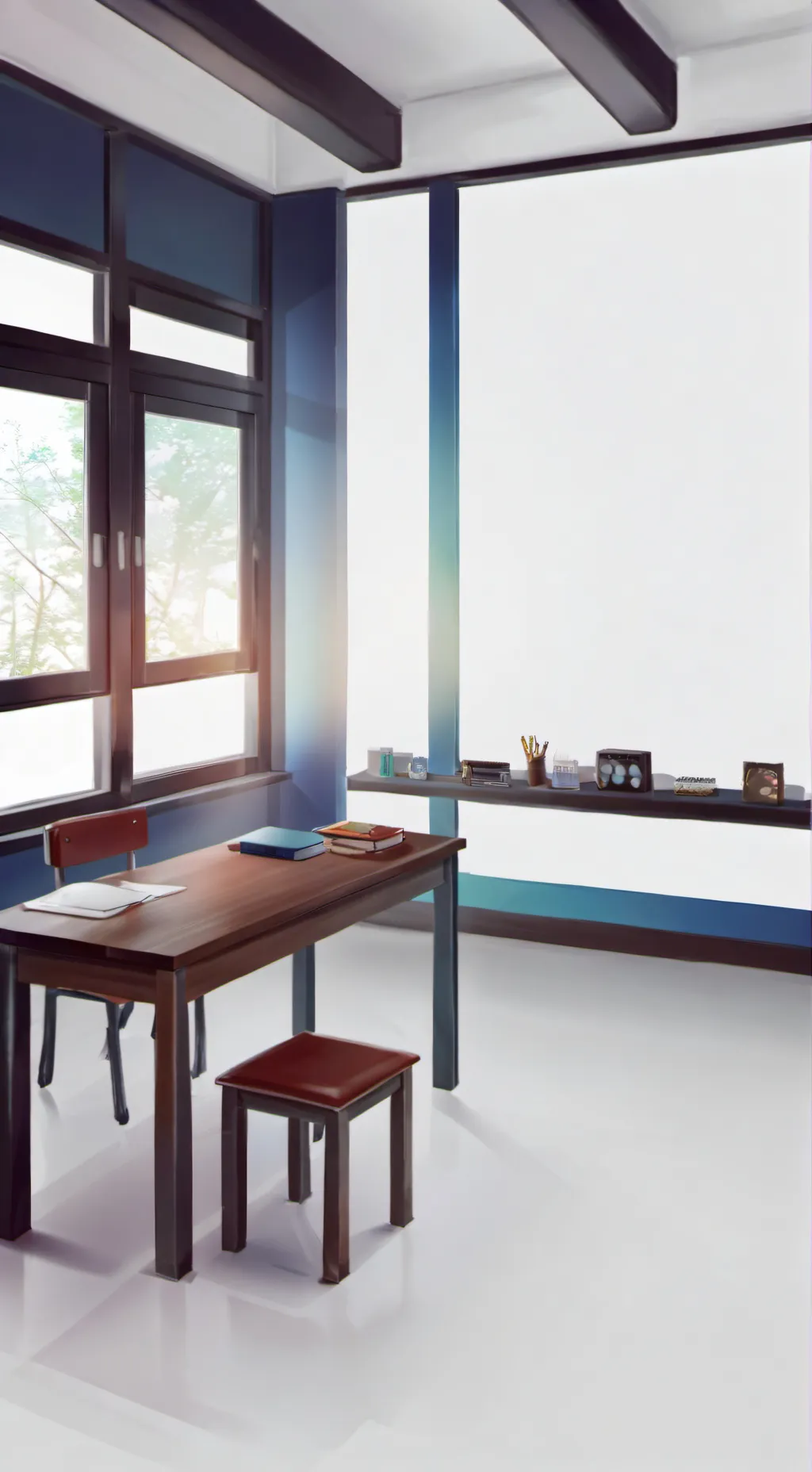 ai character: classroom background