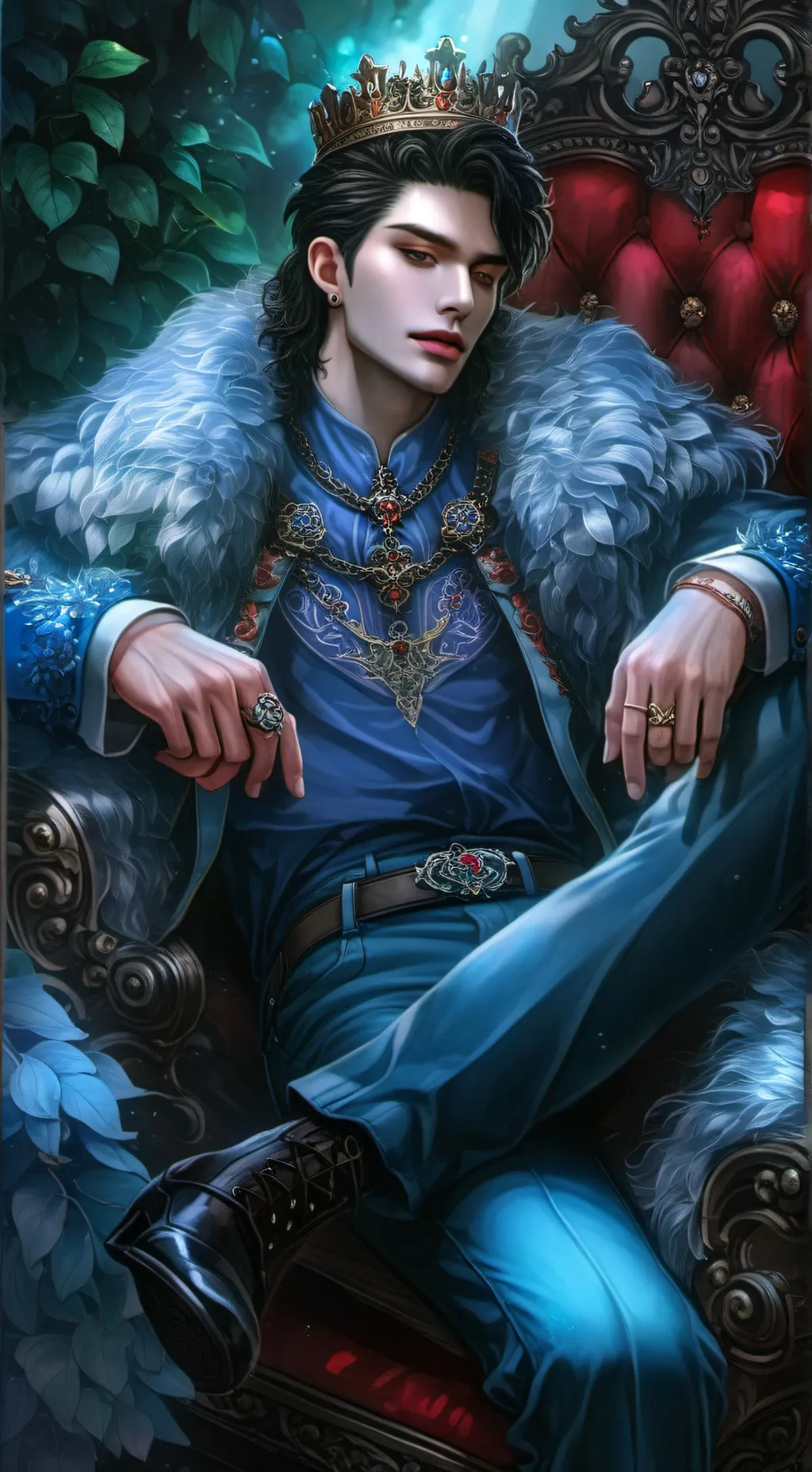 ai character: King Roman background