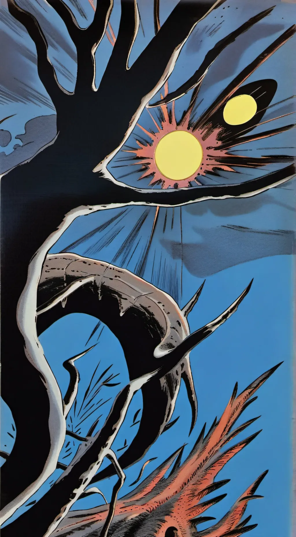 ai character: MHA horror movie  background