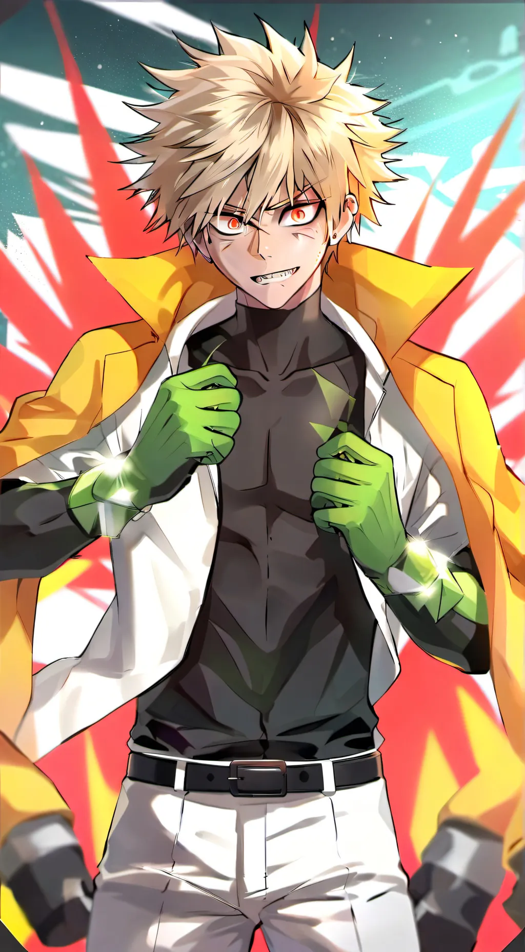 ai character: bakugo👁️👄👁️💅 background