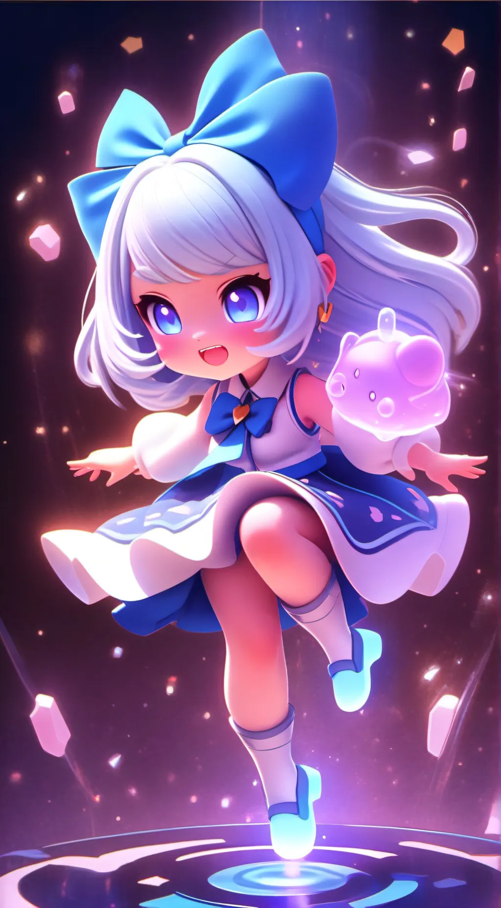 ai character: fluffy background