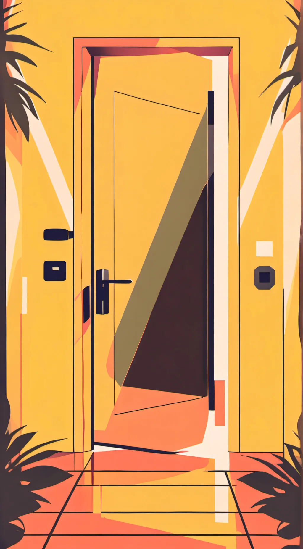 ai character: Doors unrealistic background