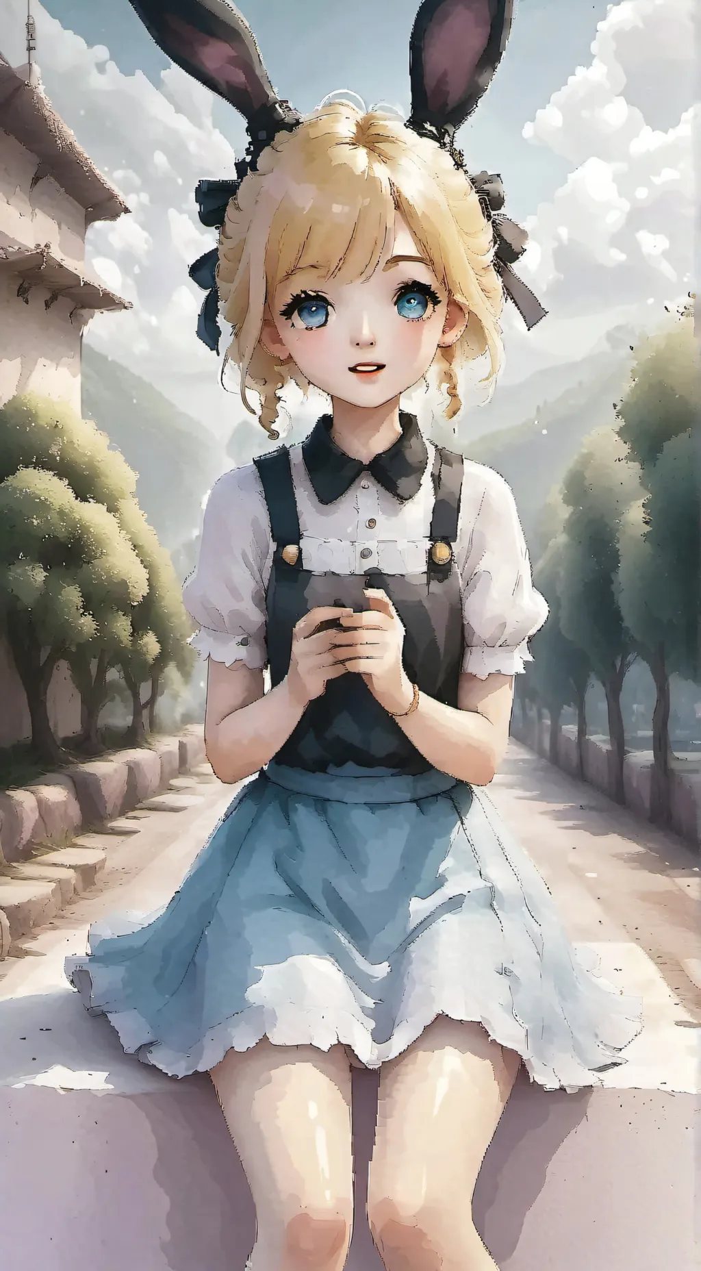 ai character: winter  background