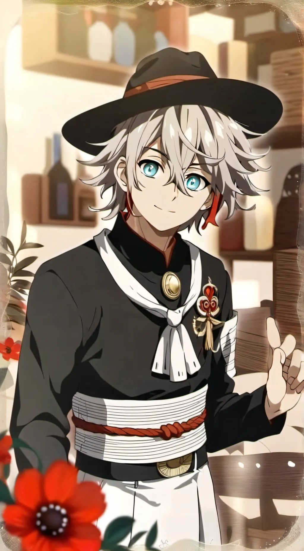 ai character: Douma tu nv background