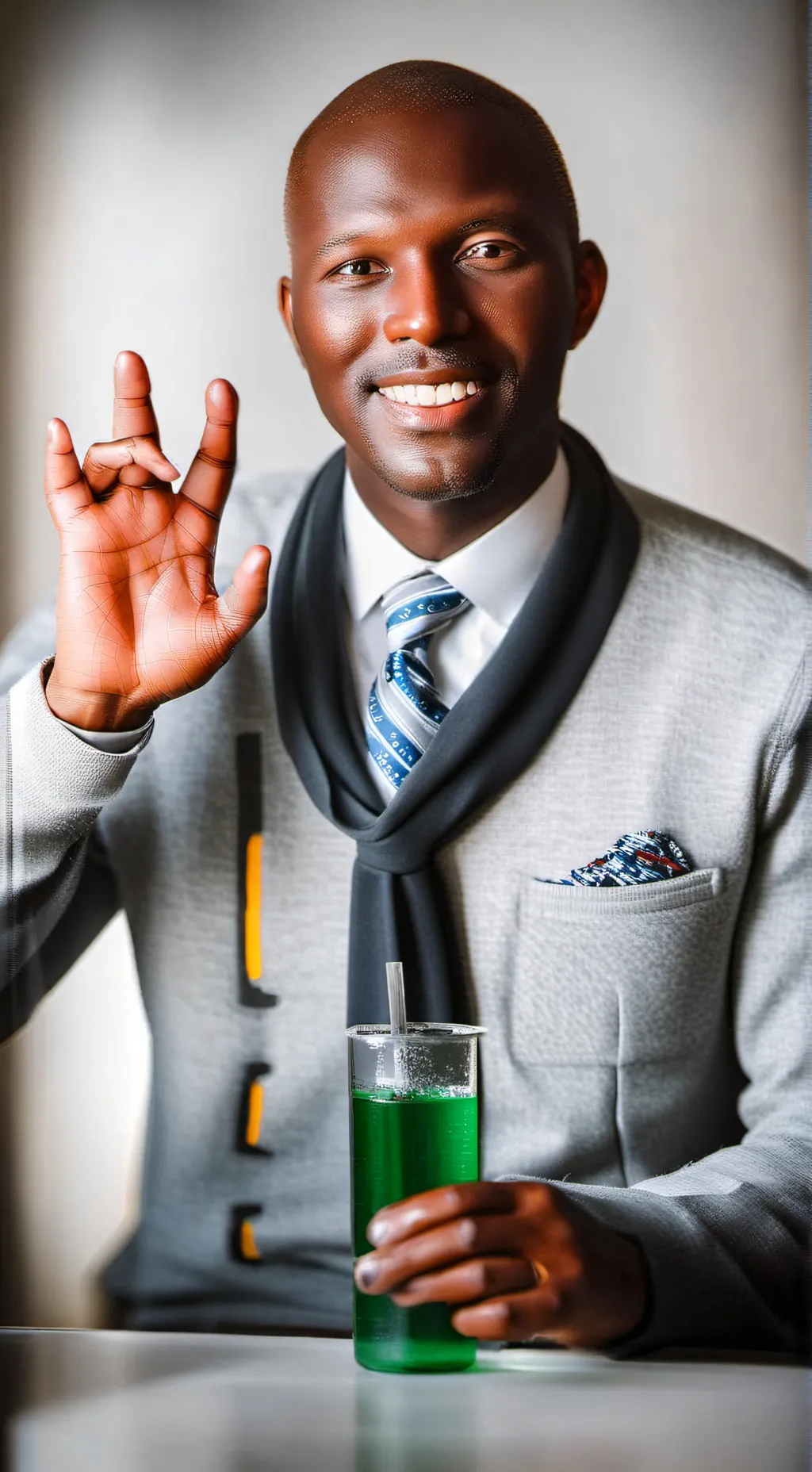 ai character: Mr Emeka  background