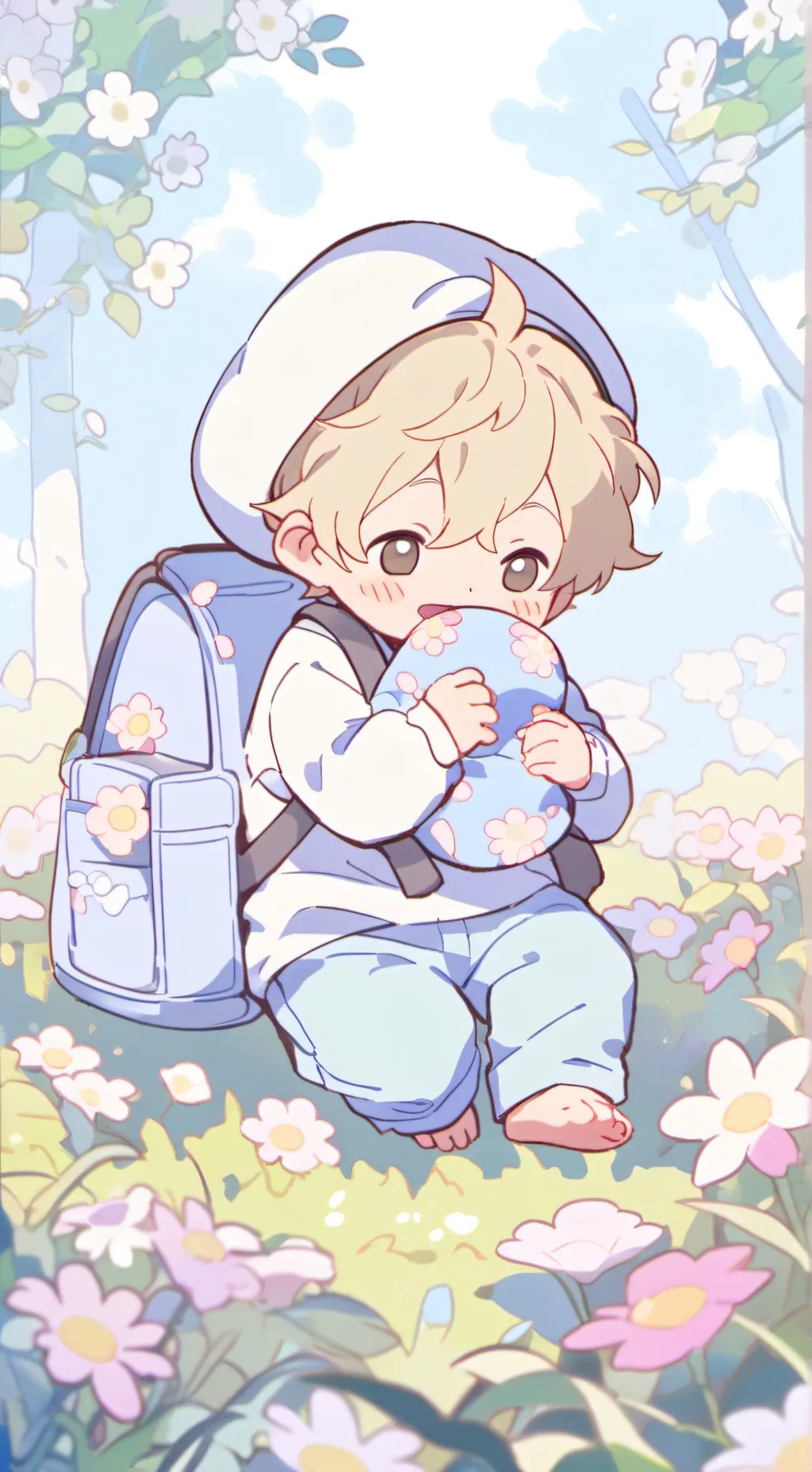 ai character: mha baby bakugo background