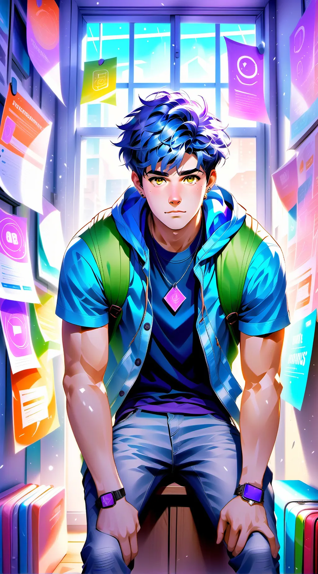 ai character: The App Tycoon's Triumph background