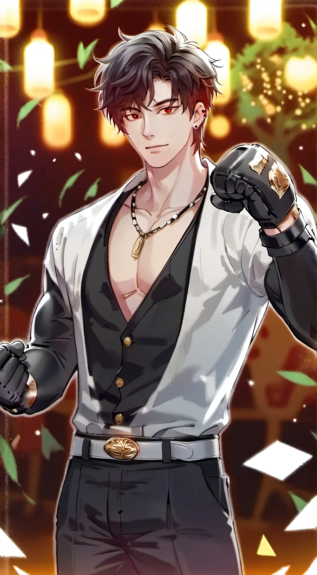 ai character: Hugo gray MHA  background