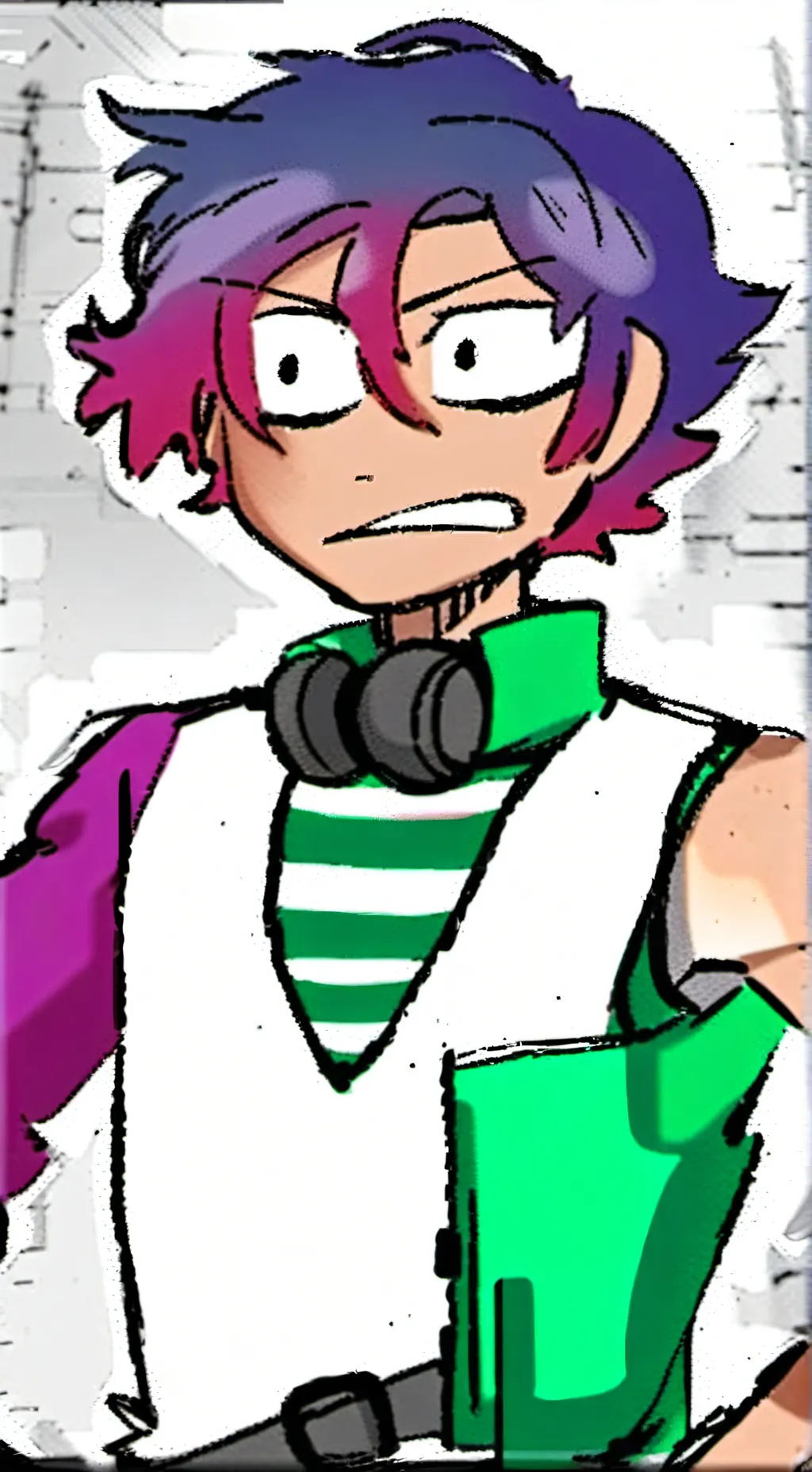 ai character: jofi,el chico raro background