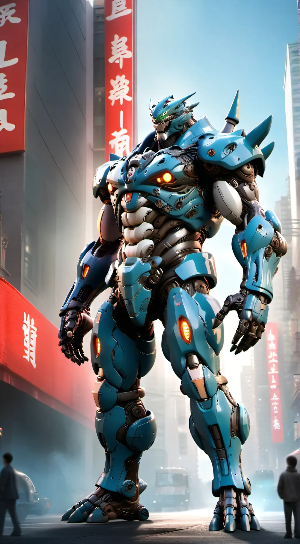 ai character: Savage Mecha background