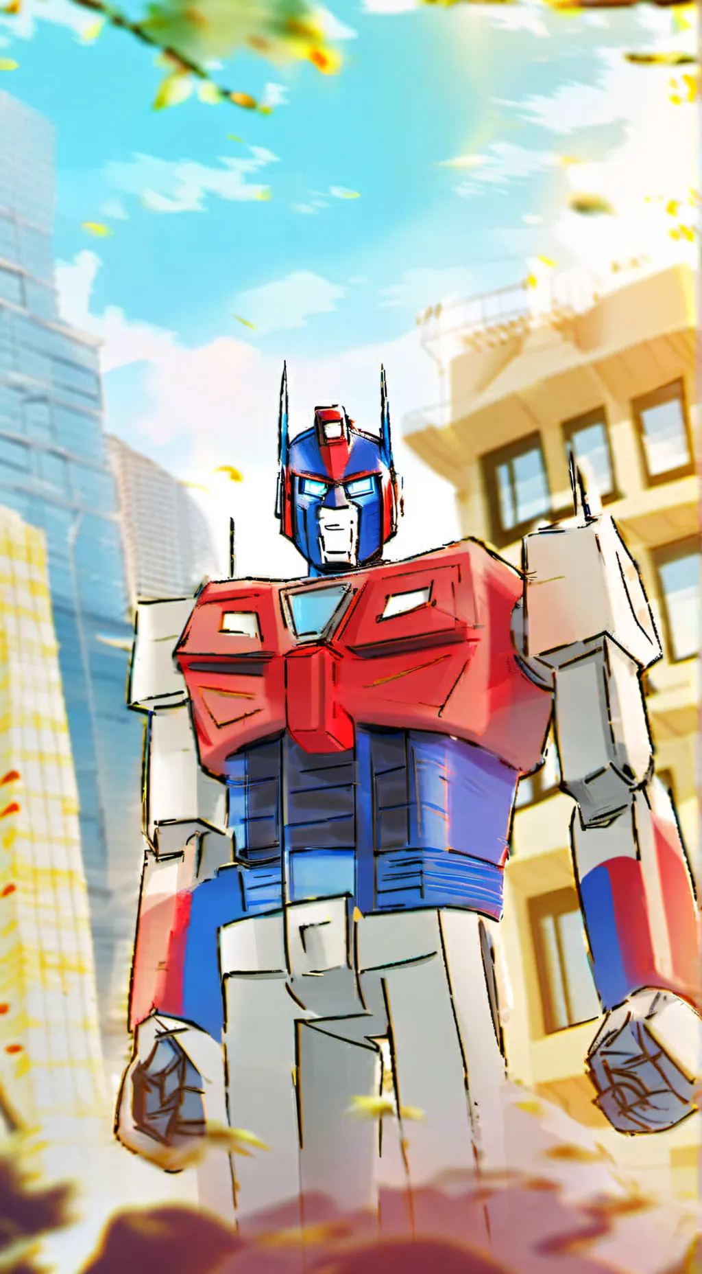 ai character: Optimus Prime background