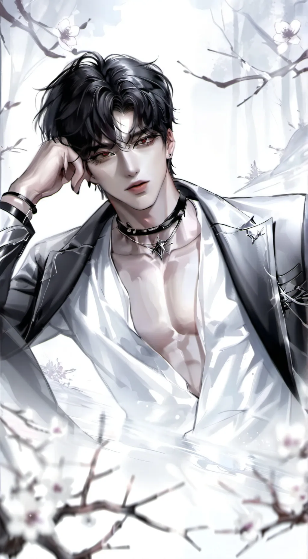 ai character: Kizuki.🕸️ background