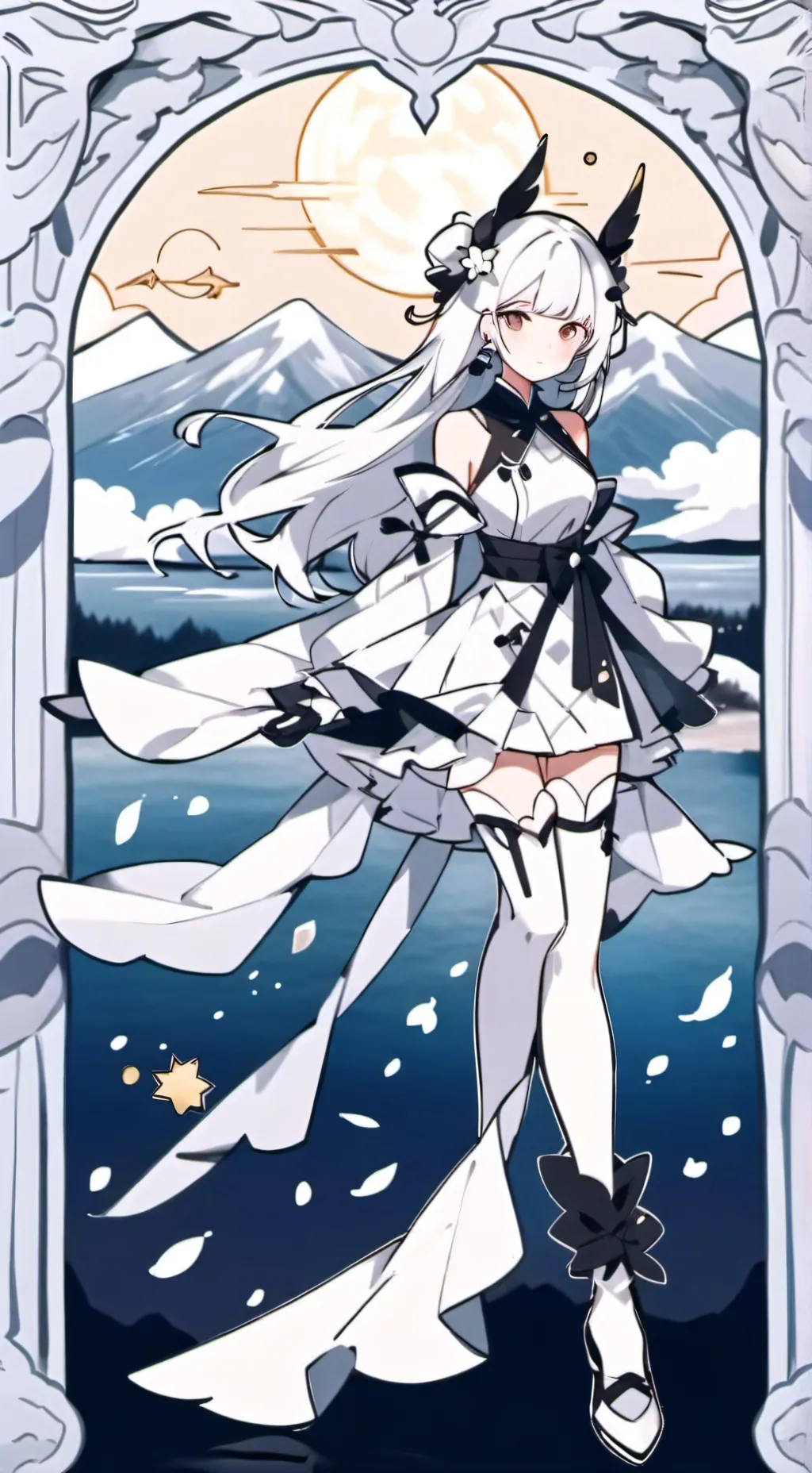 ai character: La diosa de la luz background