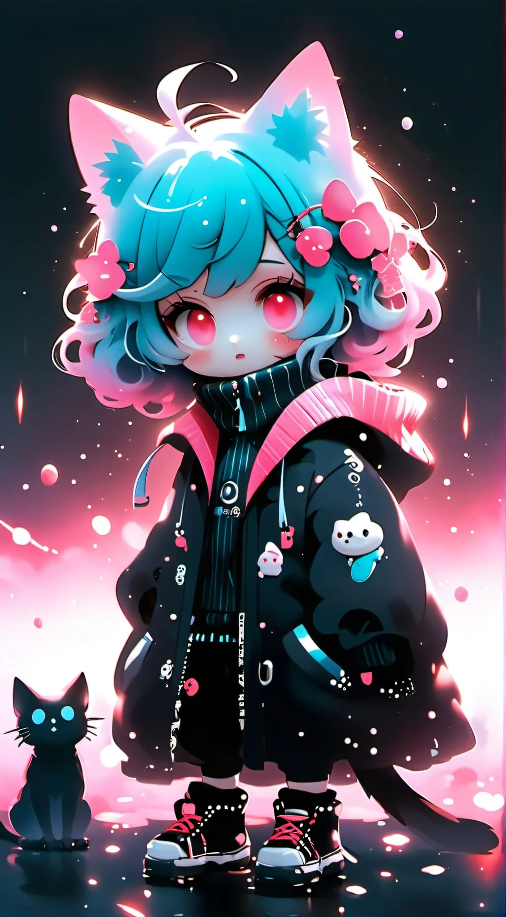 ai character: lettel fluffy background