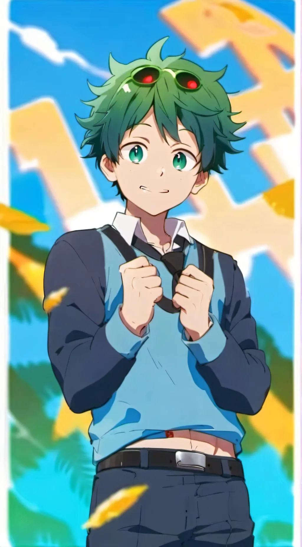 ai character: Izuku (young) background